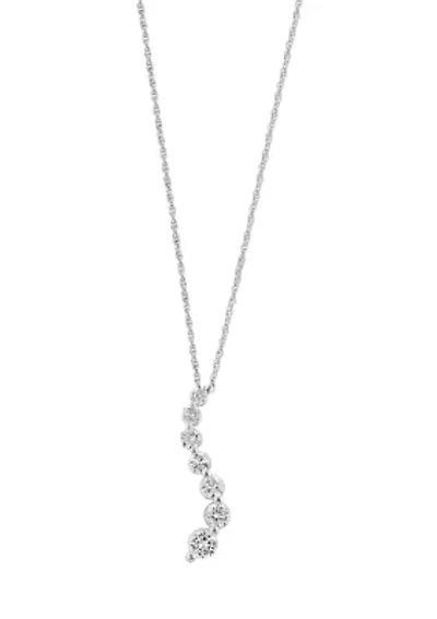 1 ct. t.w. Lab Grown Diamond Pendant Necklace in Sterling Silver