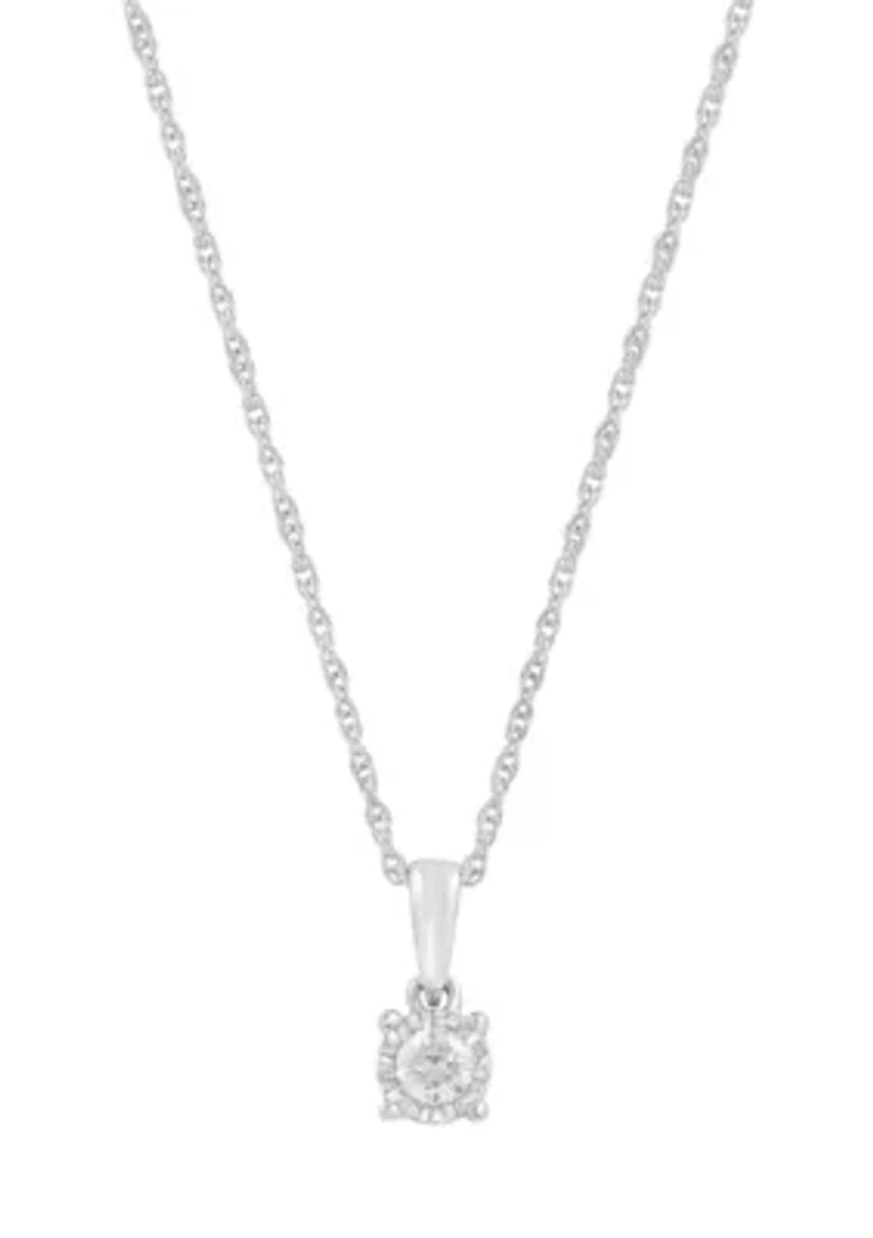1/10 ct. t.w. Lab Grown Diamond Pendant Necklace in Sterling Silver