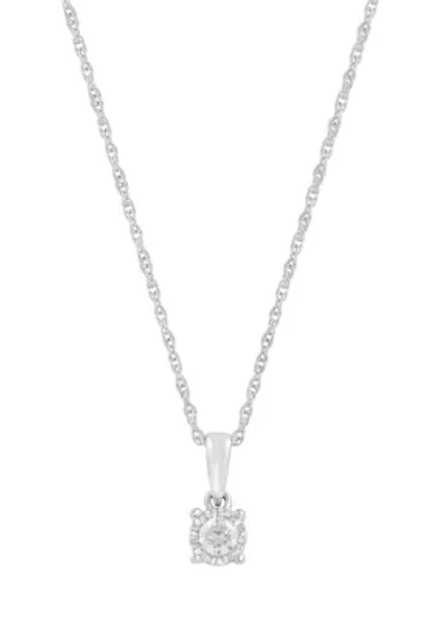  1/10 ct. t.w. Lab Grown Diamond Pendant Necklace in Sterling Silver