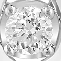  Sterling Silver Lab Grown Diamond Pendant Necklace