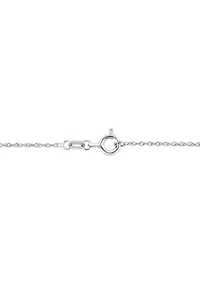  Sterling Silver Lab Grown Diamond Pendant Necklace