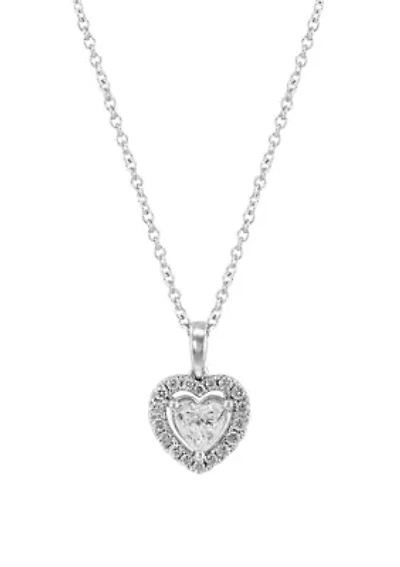 5/8 ct. t.w. Lab Created Diamond Heart Shaped Pendant Necklace