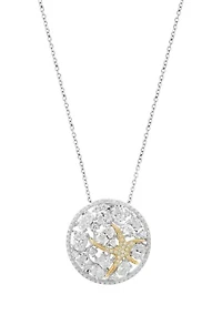  14K White Gold and Yellow Gold Lab Grown Diamond Pendant 