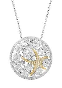  14K White Gold and Yellow Gold Lab Grown Diamond Pendant 