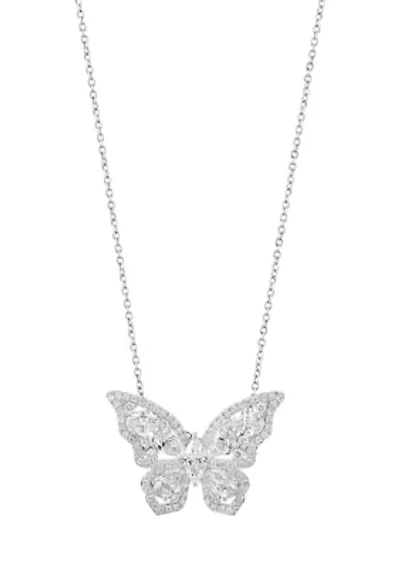 14K White Gold Lab Grown Diamond Pendant