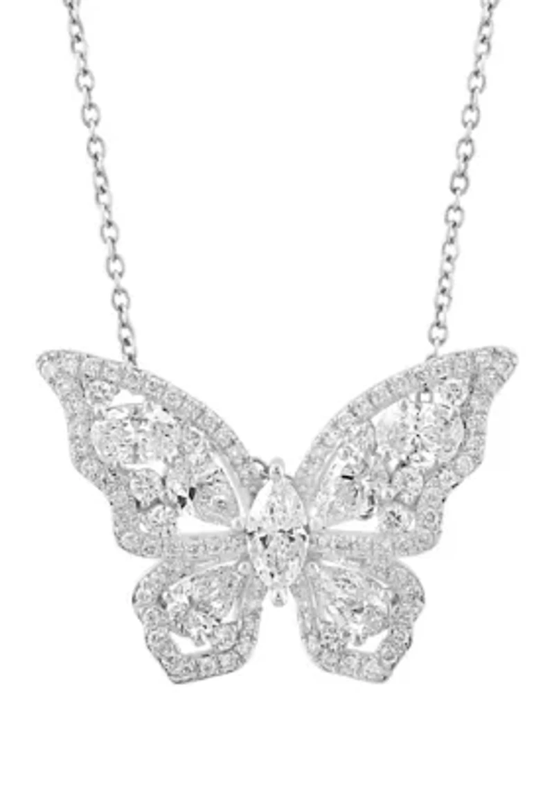 14K White Gold Lab Grown Diamond Pendant