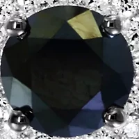 14K White Gold 1.25 ct. t.w. White and Black Diamond Pendant Necklace