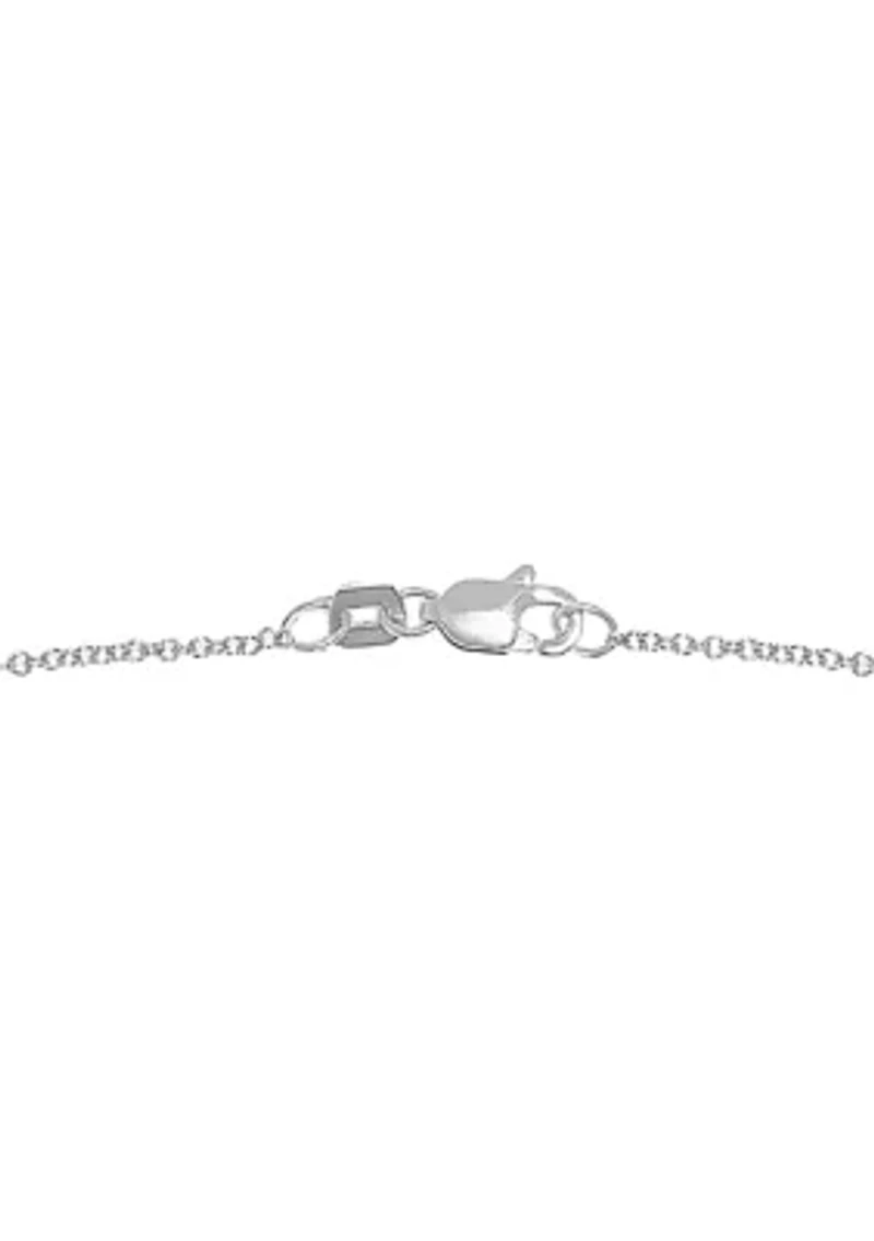 14K White Gold 1.25 ct. t.w. White and Black Diamond Pendant Necklace