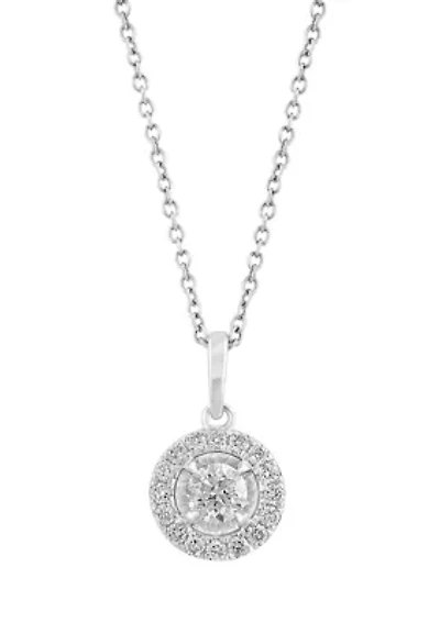 Diamond Pendant Necklace in 14K White Gold