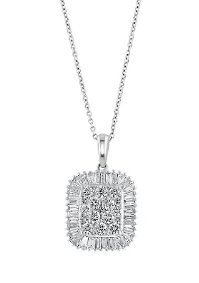 1 ct. t.w. Diamond Pendant Necklace in 14K White Gold 