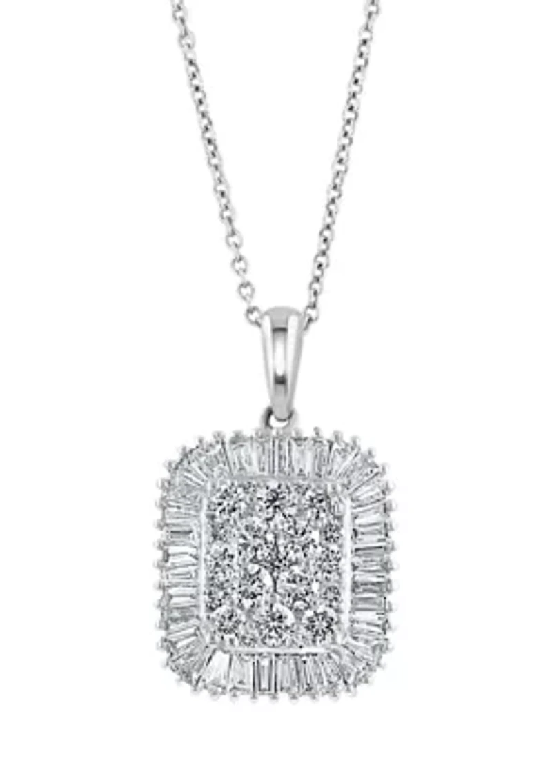 1 ct. t.w. Diamond Pendant Necklace in 14K White Gold 