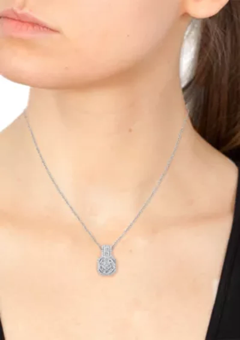 3/4 ct. t.w. Diamond Pendant Necklace in 14K White Gold