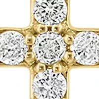 1/4 ct. t.w. Diamond Cross Necklace in 14K Yellow Gold