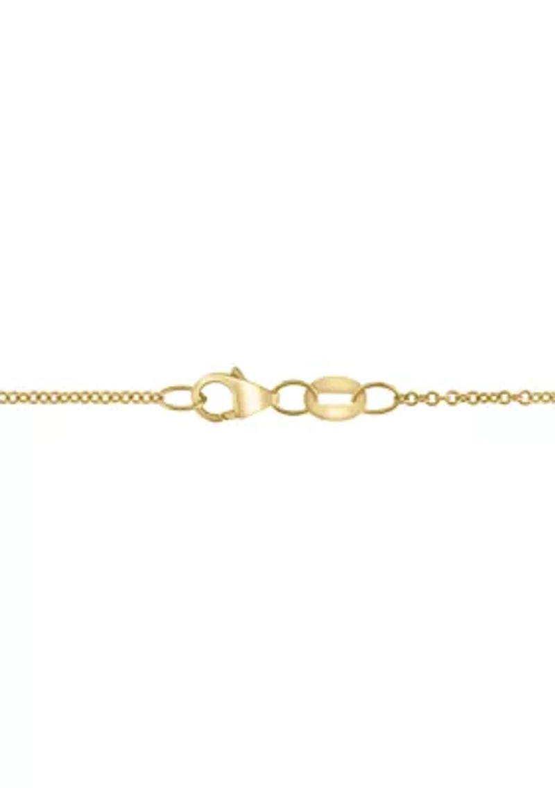 1/4 ct. t.w. Diamond Cross Necklace in 14K Yellow Gold