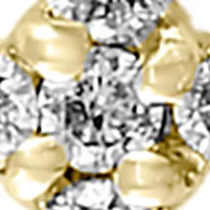 Diamond Pendant Cross Necklace in 14k Yellow Gold