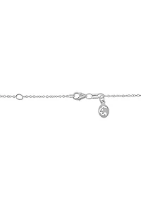 Diamond and Ruby Pendant Necklace in Sterling SIlver