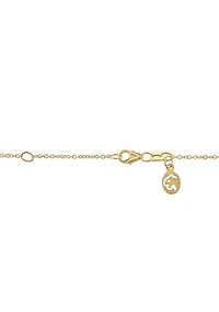 Diamond Pendant Necklace in 14K Gold Plated Sterling Silver 