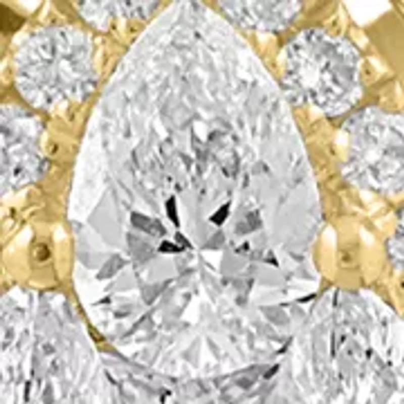 14K Yellow Gold Diamond Pendant Necklace