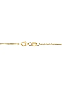 14K Yellow Gold Diamond Pendant Necklace
