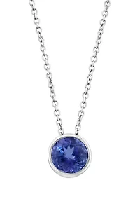 Tanzanite Pendant Necklace in Sterling Silver
