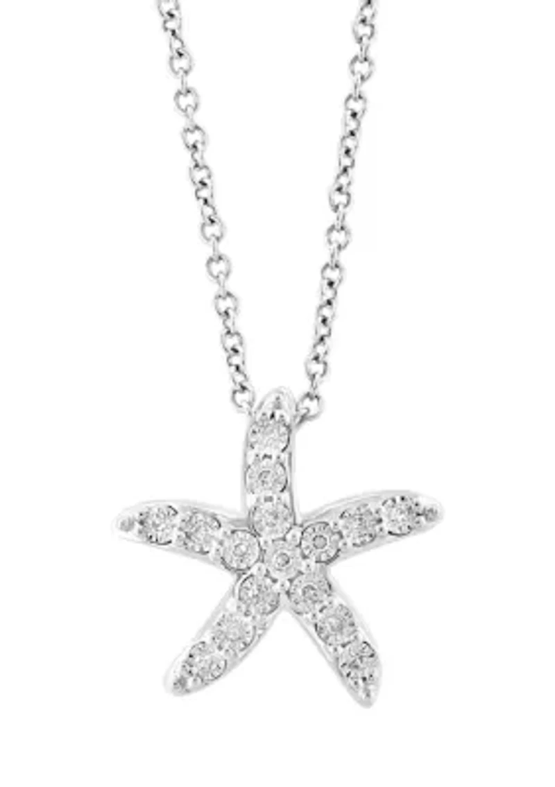 1/10 ct. t.w. Diamond Necklace in Sterling Silver