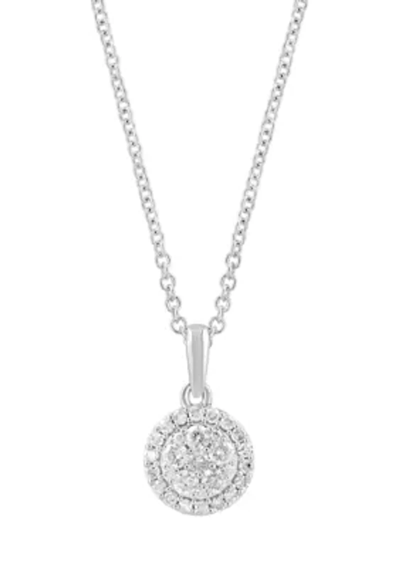 Dimond Pendant Necklace in 14K White Gold