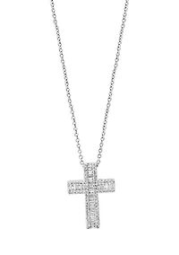 Diamond Pendant Necklace in 14K White Gold