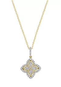 Diamond Pendant Necklace in 14K Yellow Gold