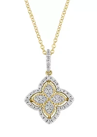 Diamond Pendant Necklace in 14K Yellow Gold