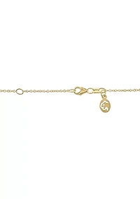 Natural Diamond and Sapphire Pendant Necklace in 14K Gold Over Silver