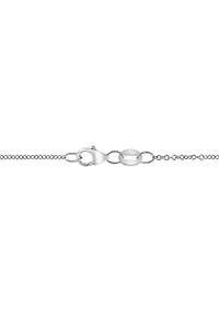 14K White Gold Diamond Pendant 