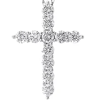 7/8 ct. t.w. Diamond Cross Pendant in 14K White Gold
