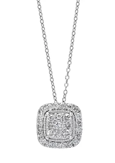 1/2 ct. t.w. Diamond Pendant Necklace in Sterling Silver