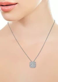 1/2 ct. t.w. Diamond Pendant Necklace in Sterling Silver 