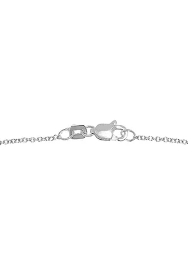1/5 ct. t.w. Diamond Solitaire-Cut Pendant Necklace in Sterling Silver