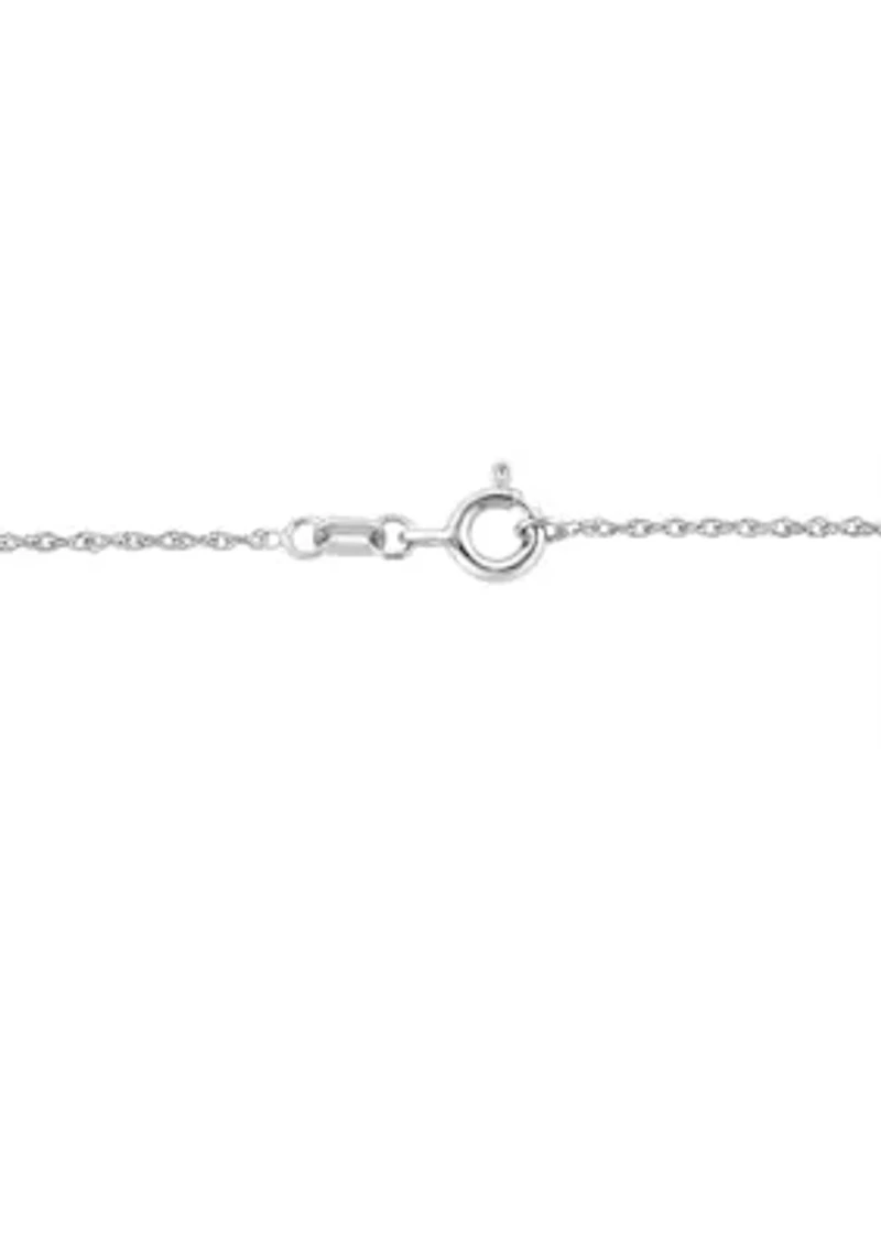 1/4 ct. t.w. Diamond Cross Necklace in Sterling Silver