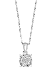 Sterling Silver Diamond Pendant 