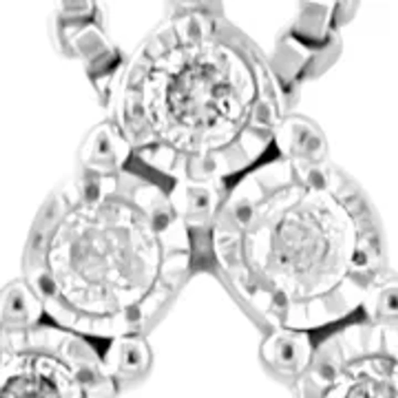 Sterling Silver Diamond Necklace