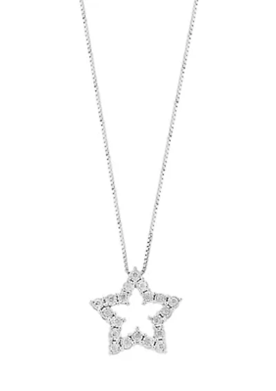 Sterling Silver Diamond Necklace