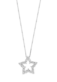 Sterling Silver Diamond Necklace