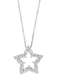 Sterling Silver Diamond Necklace