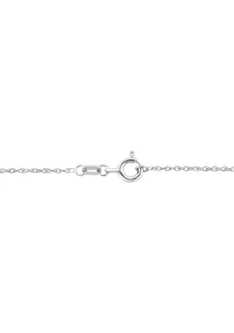 Sterling Silver Diamond Pendant 