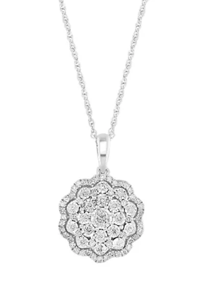 1/2 ct. t.w. Diamond Pendant Necklace in Sterling Silver