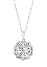 1/2 ct. t.w. Diamond Pendant Necklace in Sterling Silver