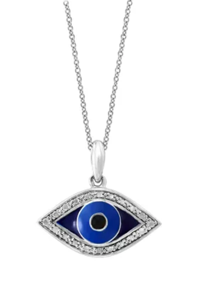 Sterling Silver Diamond Necklace