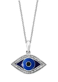 Sterling Silver Diamond Necklace