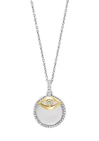 Gold Over Silver Diamond Earring 