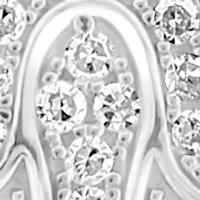 Sterling Silver Diamond Hamsa Necklace