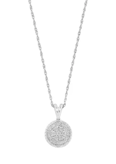 1/10 ct. t.w. Diamond Pendant Necklace in Sterling Silver