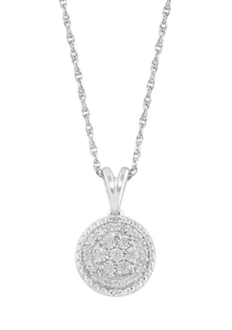 1/10 ct. t.w. Diamond Pendant Necklace in Sterling Silver